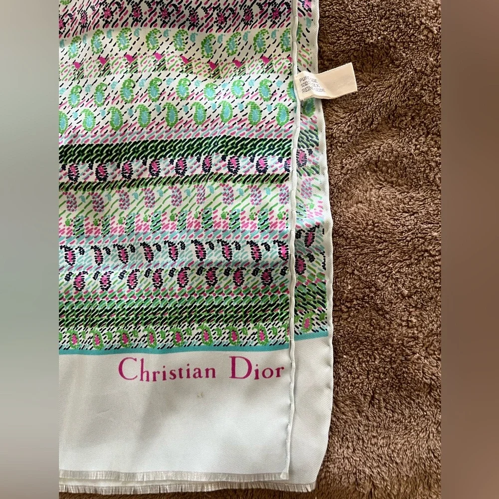 Vintage Christian Dior Silk Scarf